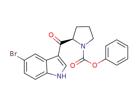 (R)-2-(5-bromo-1H-indole-3-carbonyl)pyrrolidine-1-carboxylic acid phenyl ester