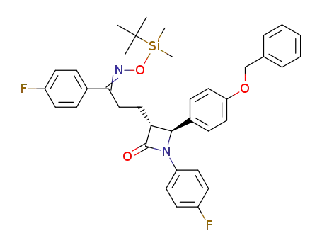(3R,4S)-4-(4-(benzyloxy)phenyl)-3-(3-(tert-butyldimethylsilyloxyimino)-3-(4-fluorophenyl)propyl)-1-(4-fluorophenyl)azetidin-2-one