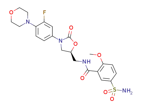 5-(aminosulfonyl)-N-(S)-[[3-[3-fluoro-4-(morpholin-4-yl)phenyl]-2-oxooxazolidin-5-yl]methyl]-2-methoxy benzamide