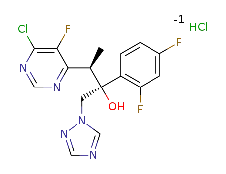 (2R,3S/2S,3R)-3-(4-chloro-5-fluoropyrimidin-6-yl)-2-(2,4-difluorophenyl)-1-(1H-1,2,4-triazol-1-yl)butan-2-ol hydrochloride