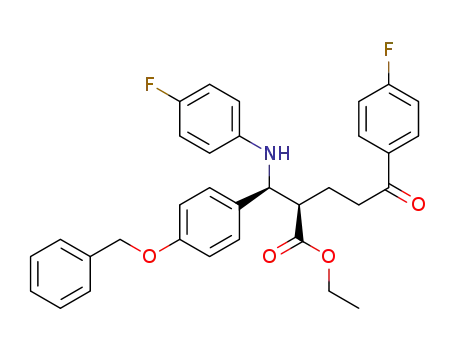 (S)-ethyl 2-((4-(benzyloxy)phenyl)(4-fluorophenylamino)methyl)-5-(4-fluorophenyl)-5-oxopentanoate