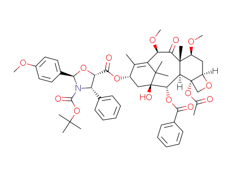 4α-acetoxy-2α-benzoyloxy-5β,20-epoxy-1β,13α-dihydroxy-7β,10β-dimethoxy-9-oxo-11-taxen-13α-yl (2R,4S,5S)-3-tert-butoxycarbonyl-2-(4-methoxyphenyl)-4-phenyl-1,3-oxazolidine-5-carboxylate