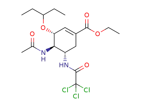 (3R,4R,5S)-ethyl 4-acetylamino-3-(pentan-3-yloxy)-5-(2,2,2-trichloroacetamido)cyclohex-1-enecarboxylate