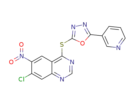 7-chloro-6-nitro-4-[(5-(pyridin-3-yl)-1,3,4-oxadiazol-2-yl)sulfanyl]quinazoline