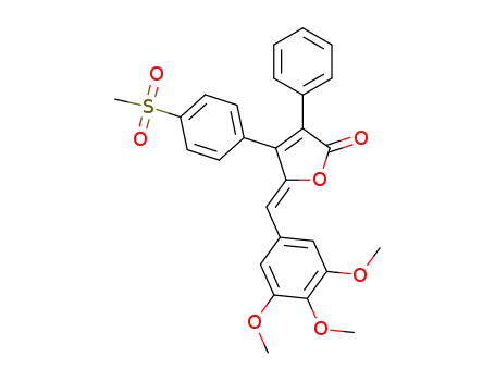 (5Z)-5-(3,4,5-trimethoxybenzylidene)-4-(4-(methylsulfonyl)phenyl)-3-phenylfuran-2(5H)-one