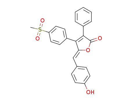 (5Z)-5-(4-hydroxybenzylidene)-4-(4-(methylsulfonyl)phenyl)-3-phenylfuran-2(5H)-one