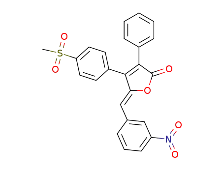(5Z)-5-(3-nitrobenzylidene)-4-(4-(methylsulfonyl)phenyl)-3-phenylfuran-2(5H)-one