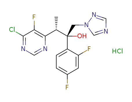 3-(6-chloro-5-fluoro-4-pyrimidinyl)-2-(2,4-difluorophenyl)-1-(1H-1,2,4-triazol-1-yl)-2-butanol hydrochloride