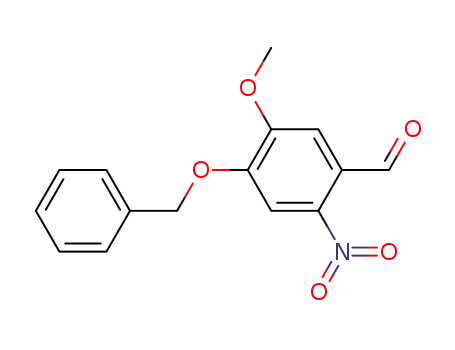 Molecular Structure of 2426-84-8 (4-(Benzyloxy)-5-methoxy-2-nitrobenzaldehyde)