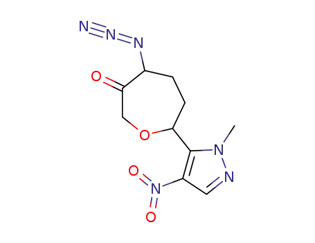 4-azido-7-(2-methyl-4-nitro-pyrazol-3-yl)oxepan-3-one