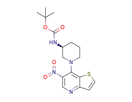 tert-butyl [(3S)-1-(6-nitrothieno[3,2-b]pyridin-7-yl)piperidin-3-yl]carbamate