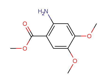 Molecular Structure of 26759-46-6 (Methyl 2-amino-4,5-dimethoxybenzoate)