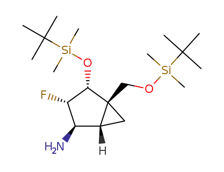(1S,2R,3S,4R,5R)-4-[((1,1-dimethylethyl)dimethylsilyloxy)]-5-[((1,1-dimethylethyl)dimethyl-silyloxy)methyl]-3-fluorobicyclo[3.1.0]hexan-2-amine