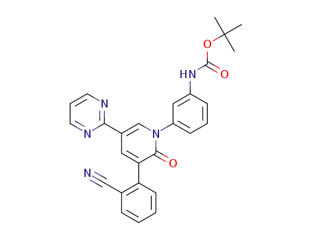 tert-butyl N-(3-(3-(2-cyanophenyl)-2-oxo-5-(pyrimidin-2-yl)-1,2-dihydropyridin-1-yl)phenyl)carbamate
