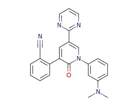2-(1-(3-dimethylaminophenyl)-2-oxo-5-(pyrimidin-2-yl)-1,2-dihydropyridin-3-yl)benzonitrile