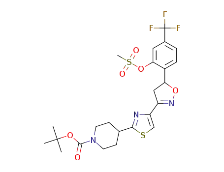 tert-butyl 4-[4-(5-{2-[(methylsulphonyl)oxy]-4-(trifluoromethyl)phenyl}-4,5-dihydro-1,2-oxazol-3-yl)-1,3-thiazol-2-yl]piperidine-1-carboxylate