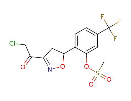 2-[3-(chloroacetyl)-4,5-dihydro-1,2-oxazol-5-yl]-5-(trifluoromethyl)phenyl methanesulphonate