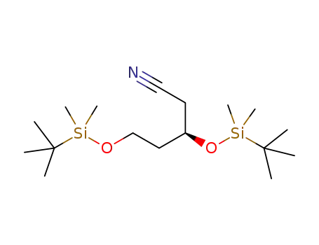 (R)-3,5-bis(tert-butyldimethylsilyloxy)pentanenitrile