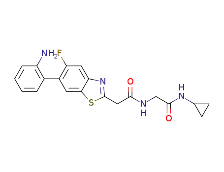 2-(6-(2-aminophenyl)-5-fluorobenzo[d]thiazol-2-yl)-N-(2-(cyclopropylamino)-2-oxoethyl)acetamide