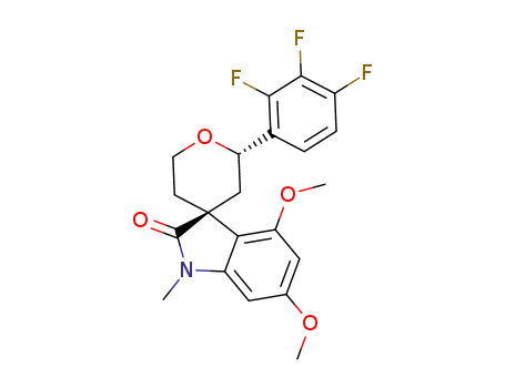 4,6-dimethoxy-1-methyl-2'-(2,3,4-trifluorophenyl)-2',3',5',6'-tetrahydrospiro[indoline-3,4'-pyran]-2-one