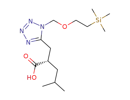 (S)-4-methyl-2-((1-((2-(trimethylsilyl)ethoxy)methyl)-1H-tetrazol-5-yl)methyl)pentanoic acid