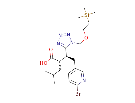 (S)-2-((S)-2-(6-bromopyridin-3-yl)-1-(1-((2-(trimethylsilyl)ethoxy)methyl)-1H-tetrazol-5-yl)ethyl)-4-methylpentanoic acid