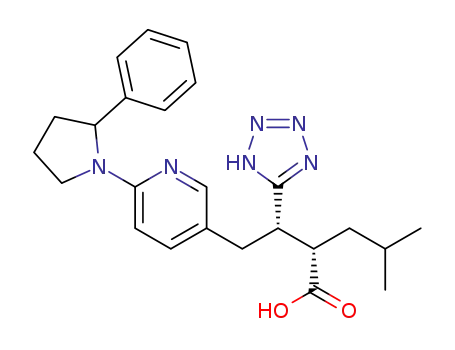 (2S)-4-methyl-2-[(1S)-2-[6-(2-phenylpyrrolidin-1-yl)pyridin-3-yl]-1-(1H-tetrazol-5-yl)ethyl]pentanoic acid