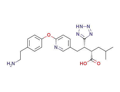 (2S)-2-[(1S)-2-{6-[4-(2-aminoethyl)phenoxy]pyridin-3-yl}-1-(2H-tetrazol-5-yl)ethyl]-4-methylpentanoic acid