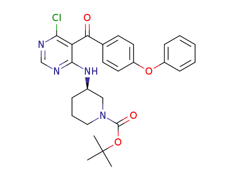 (R)-tert-butyl 3-((6-chloro-5-(4-phenoxybenzoyl)pyrimidin-4-yl)amino)piperidine-1-carboxylate