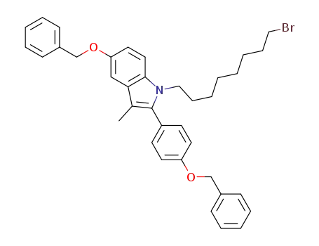 5-(benzyloxy)-2-(4-(benzyloxy)phenyl)-1-(8-bromooctyl)-3-methyl-1H-indole