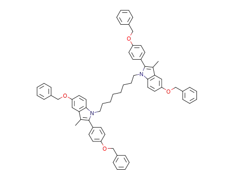 1,8-bis(5-(benzyloxy)-2-(4-(benzyloxy)phenyl)-3-methyl-1H-indol-1-yl)octane