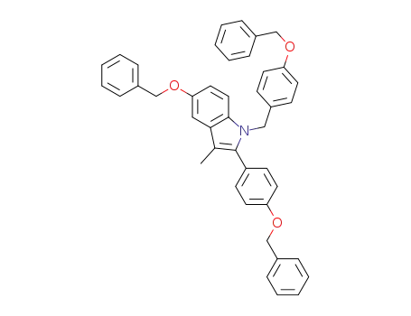 1-(4-(benzyloxy)benzyl)-5-(benzyloxy)-2-(4-(benzyloxy)phenyl)-3-methyl-1H-indole