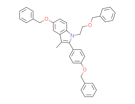 5-(benzyloxy)-1-(2-(benzyloxy)ethyl)-2-(4-(benzyloxy)phenyl)-3-methyl-1H-indole