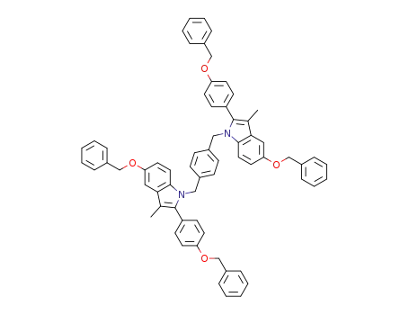 1,4-bis((5-(benzyloxy)-2-(4-(benzyloxy)phenyl)-3-methyl-1H-indol-1-yl)methyl)benzene