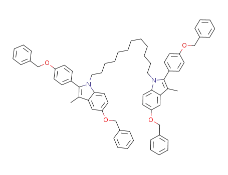 1,12-bis(5-(benzyloxy)-2-(4-(benzyloxy)phenyl)-3-methyl-1H-indol-1-yl)dodecane