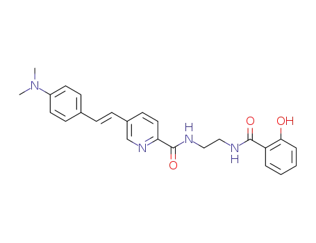 (E)-5-[4-(dimethylamino)styryl]-N-[2-(2-hydroxybenzamido)ethyl]picolinamide