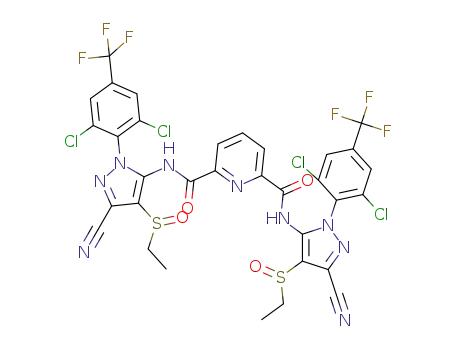 N,N'-bis[3-cyano-4-ethylsulfinyl-1-(2,6-dichloro-4-trifluoromethylphenyl)pyrazolyl]-2,6-pyridinedicarboxamide