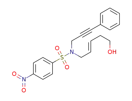 (E)-N-(5-hydroxypent-2-en-1-yl)-4-nitro-N-(3-phenylprop-2-yn-1-yl)benzenesulfonamide