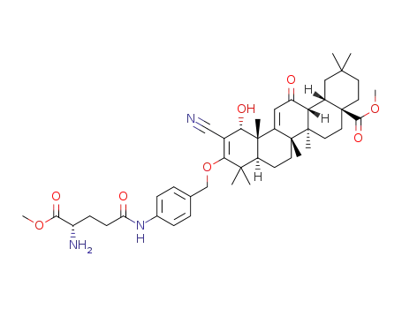 1-hydroxyl-2-cyano-3-(4-(methyl-L-glutaminate-N5-yl)-benzyloxy)-12-oxo-oleana-2(3),9(11)-dien-28-oic acid methyl ester