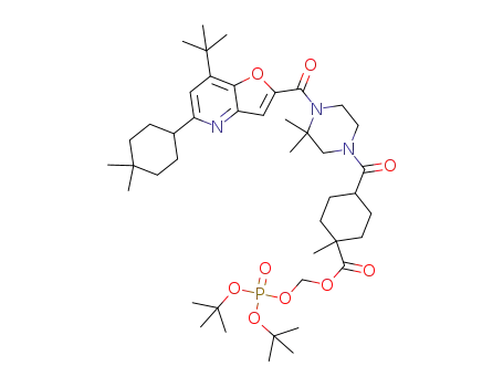 di-tert-butoxyphosphoryloxymethyl 4-[4-[7-tert-butyl-5-(4,4-dimethylcyclohexyl)furo[3,2-b]pyridine-2-carbonyl]-3,3-dimethylpiperazine-1-carbonyl]-1-methylcyclohexanecarboxylate