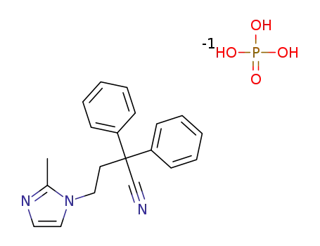 4-(2-methyl-1H-imidazol-1-yl)-2,2-diphenylbutanenitrile phosphate
