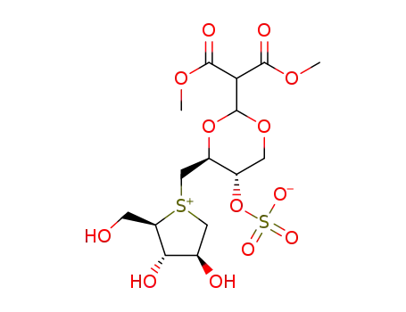 (4S,5S)-4-(((2R,3S,4S)-3,4-dihydroxy-2-(hydroxymethyl)tetrahydro-1H-thiophen-1-ium)-1-yl)methyl-2-(1,3-dimethoxy-1,3-dioxopropan-2-yl)-1,3-dioxan-5-yl sulfate