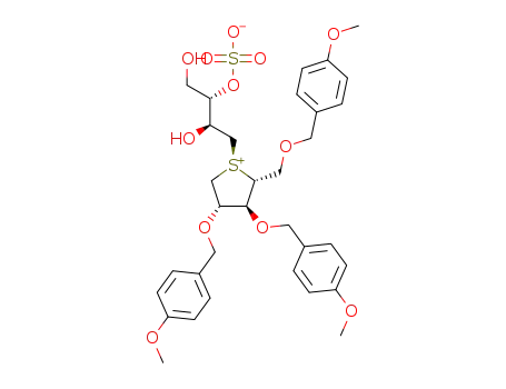 (2S,3S)-4-((1R,2R,3S,4S)-3,4-bis((4-methoxybenzyl)oxy)-2-(((4-methoxybenzyl)oxy)methyl)tetrahydro-1H-thiophene-1-ium-1-yl)-1,3-dihydroxybutan-2-yl sulfate