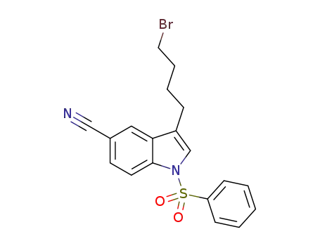 3-(4-bromobutyl)-1-(phenylsulfonyl)-1H-indole-5-carbonitrile
