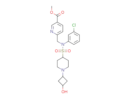 methyl-6-(((N-(3-chlorophenyl)-1-(3-hydroxycyclobutyl)piperidine)-4-sulfonamido)methyl)nicotinate