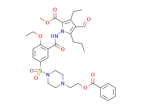 methyl 1-(5-((4-(2-(benzoyloxy)ethyl)piperazin-1-yl)sulfonyl)-2-ethoxybenzamido)-3-ethyl-4-formyl-5-propyl-1H-pyrrole-2-carboxylate