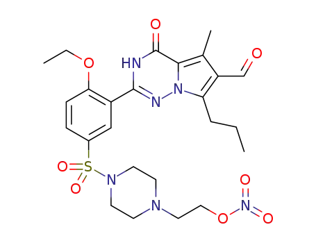 2-(4-((4-ethoxy-3-(6-formyl-5-methyl-4-oxo-7-propyl-3,4-dihydropyrrolo[2,1-f][1,2,4]triazin-2-yl)phenyl)sulfonyl)piperazin-1-yl)ethyl nitrate