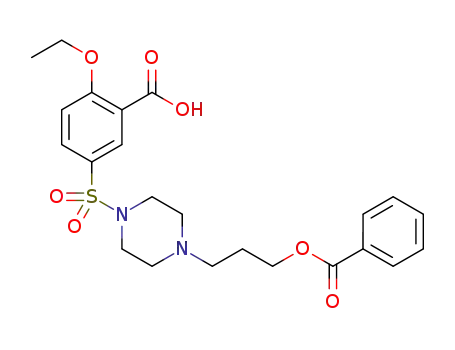 5-(4-(3-(benzoyloxy)propyl)piperazin-1-ylsulfonyl)-2-ethoxybenzoic acid