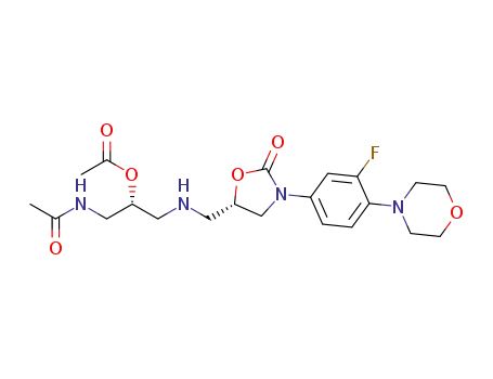 (R)-1-acetamido-3-((((S)-3-(3-fluoro-4-morpholinophenyl)-2-oxooxazolidin-5-yl)methyl)amino)propan-2-yl acetate