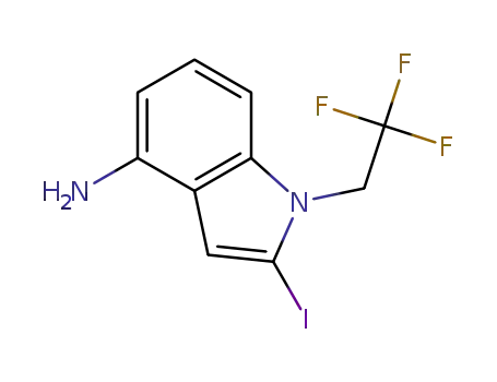 2-iodo-1-(2,2,2-trifluoroethyl)-1H-indol-4-amine